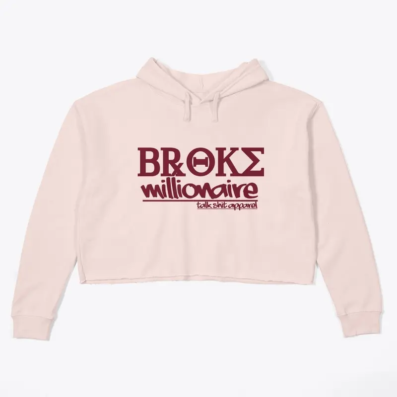 Broke Millionaire Crop Hoodie